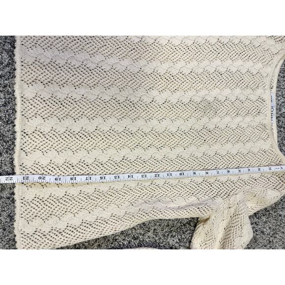 VINTAGE St. John Collection Cream Knit Sweater, Women’s Sz 4, Made in USA Classy - Picture 9 of 11
